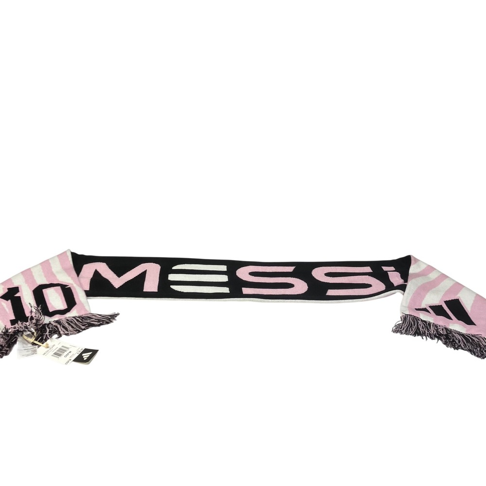 Adidas Lionel Messi Inter Miami CF Scarf Black Pink White NWT JJ4393 Number 10